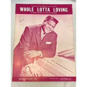 SHEET MUSIC Fats Domino "Whole Lotta Loving" © 1958